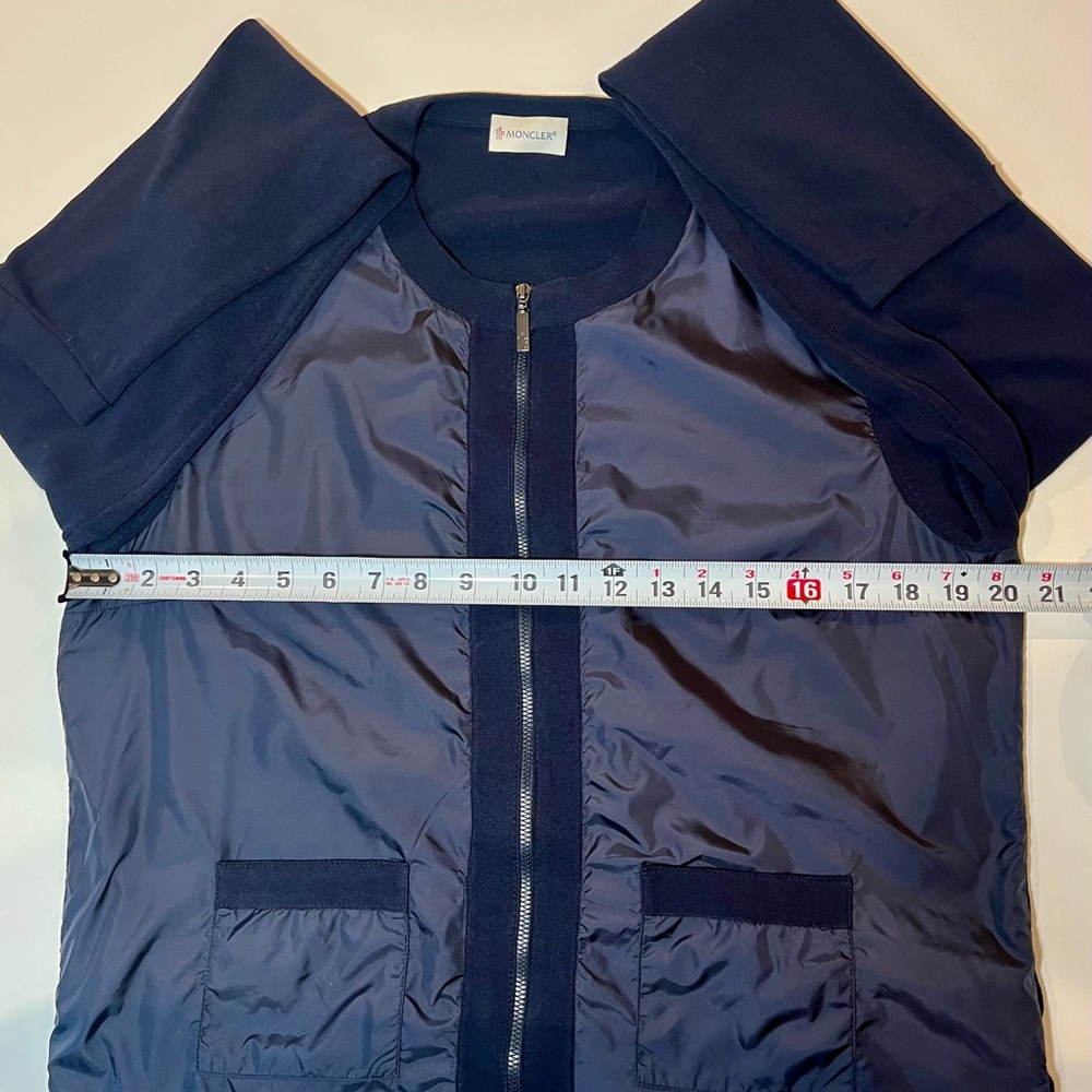 New Moncler Navy Cardigan XXL Pockets Double Zip Up - Picture 3 of 8